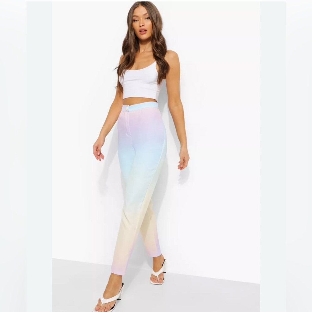 NWOT Boohoo Pastel Ombre Pants